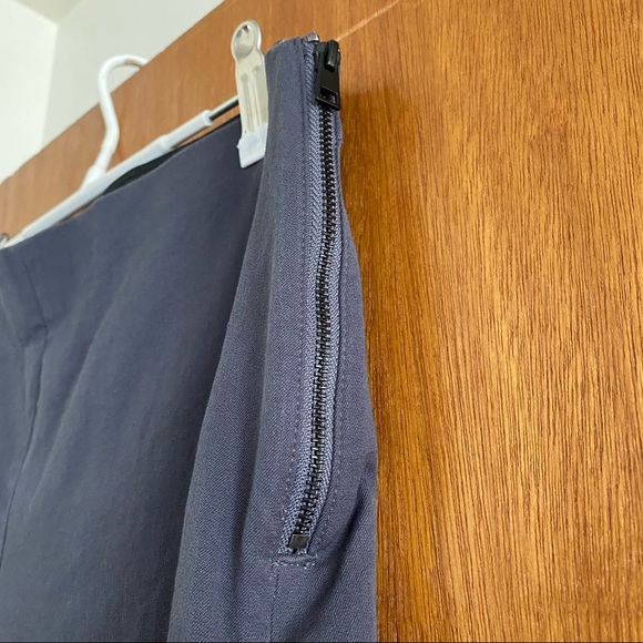 Everlane Side-Zip Stretch Cotton Ankle Pant in Slate Gray Size 6 - Picture 5 of 6